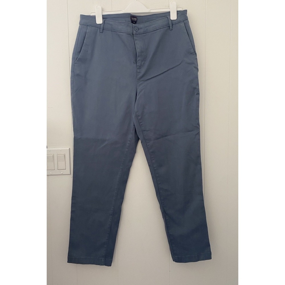 NYDJ Pants Ankle Denim Chino Lift Tuck Technology High Rise Women's Sz. 14